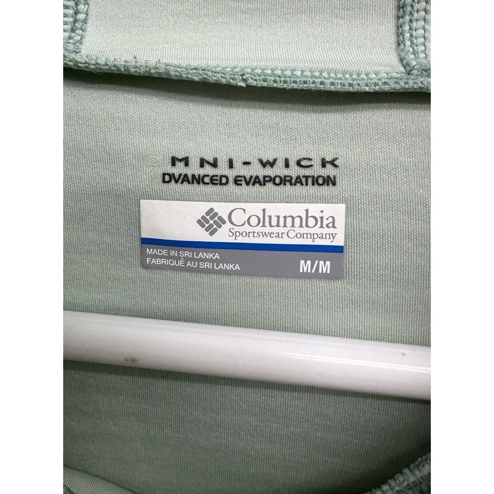 Columbia Castella Peak Green Striped Omni Wick Pullover Hoodie AL1745 Women's M - Picture 2 of 7